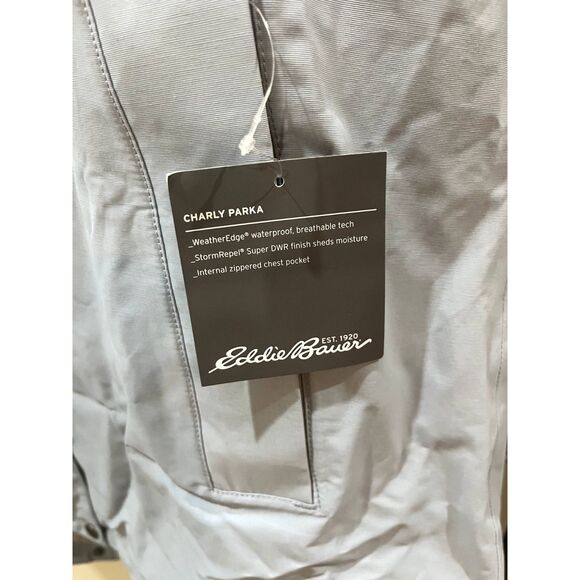 Eddie Bauer Women's Charly Waterproof Rain Parka, Blue, XL, Extra Large - Picture 10 of 12